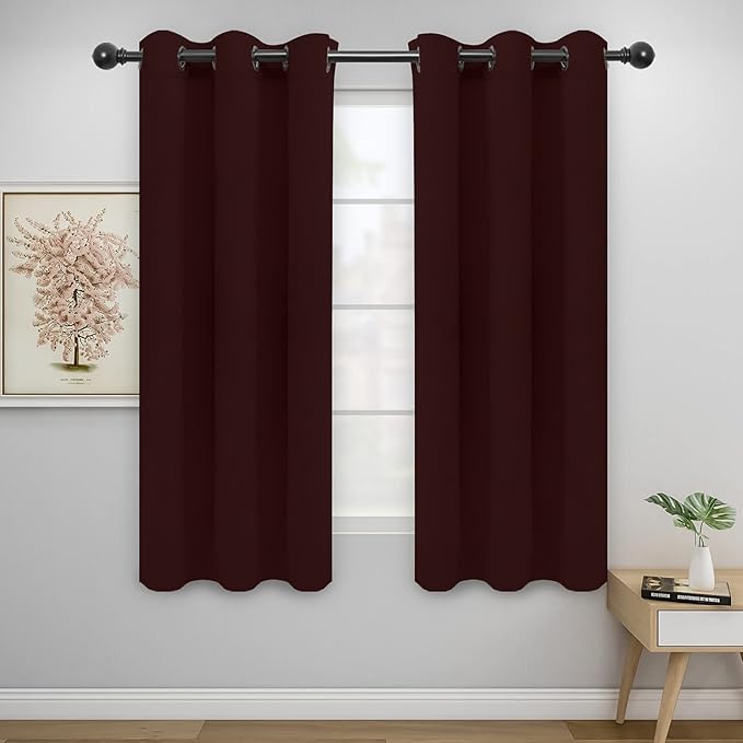 Easy-Going Blackout Curtains for Bedroom, Solid Thermal Insulated Grommet and by Easy-Going
