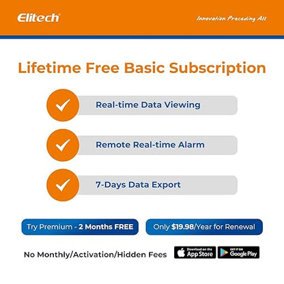 Elitech WiFi Digital Temperature Humidity Data Logger, 2.4GHz/5GHz WiFi Remote - Image 2