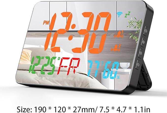 for Tuya WiFi Temperature Humidity Clock, Large LED Display - Image 6