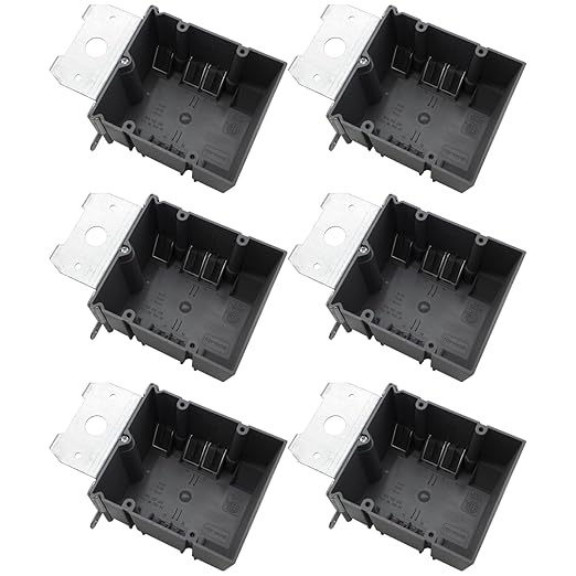 MAKERELE 2 Gang Adjustable Outlet Box, 34Cu.in. Plastic Electrical Box by MAKERELE