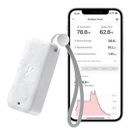 SwitchBot IP65 Indoor Outdoor Hygrometer Thermometer Wireless, 394ft Bluetooth by SwitchBot