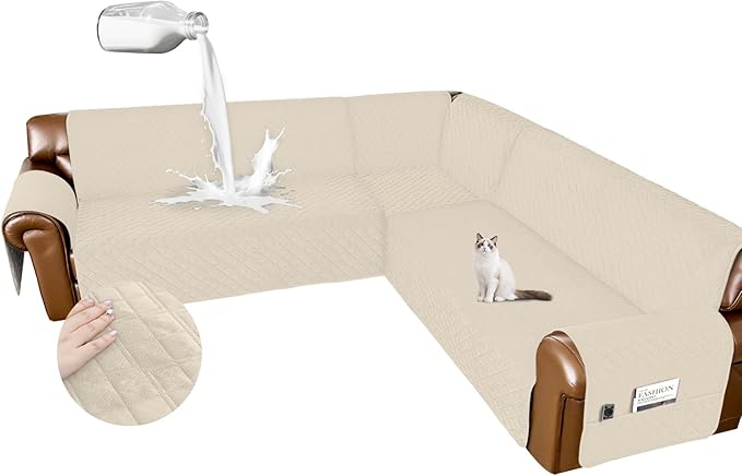 Arfntevss Waterproof Sectional Couch Covers L Shape Washable Velvet Sofa Cover by Arfntevss