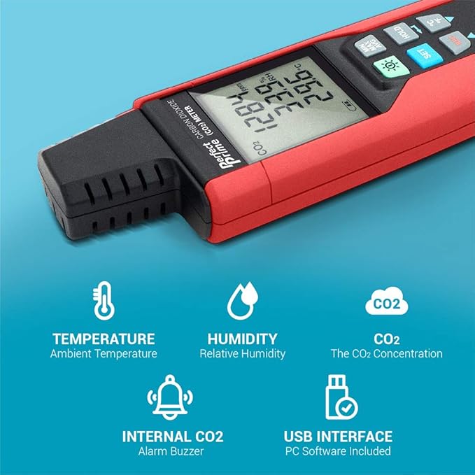 PerfectPrime CO2512, High Concentrate Indoor Air Quality Meter USB CO2 CARBON - Image 5