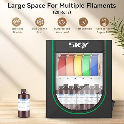 Lutyr 3D Printer Filament Storage Rack, 20 Roll Pack, Metallic Multicolor - Image 2