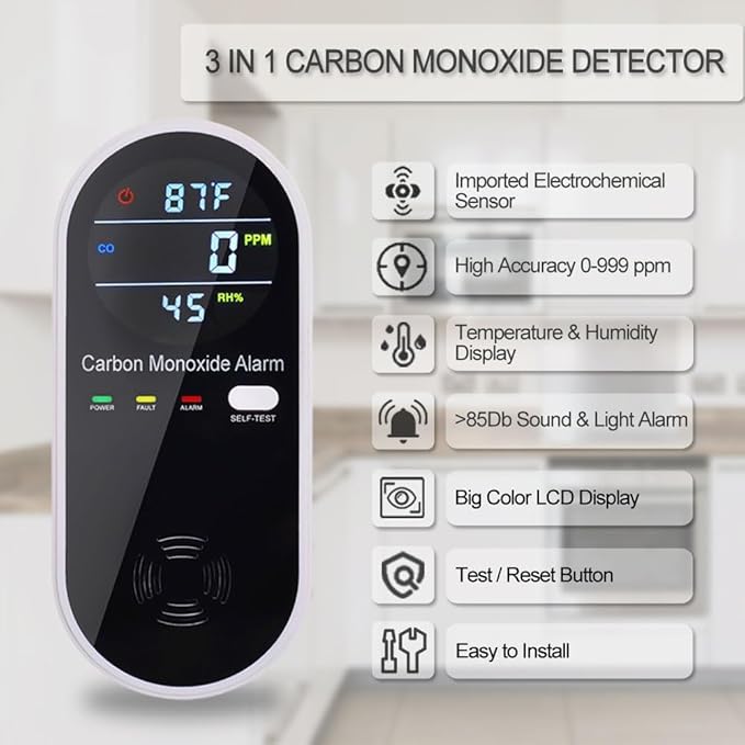 Carbon Monoxide Detectors, Carbon Monoxide Detector Plug in - Image 3