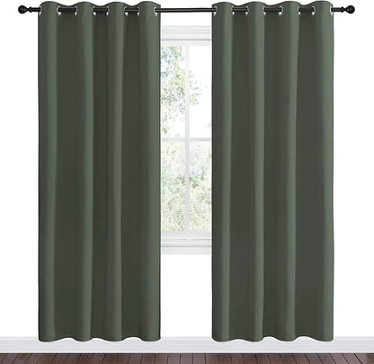 NICETOWN Dark Mallard Blackout Curtain Panel Grommet - Image 2