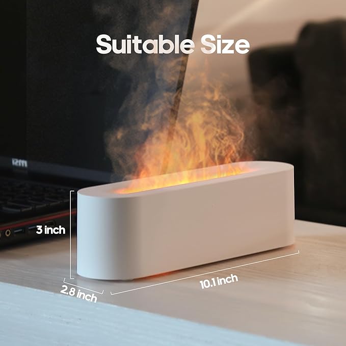 Essential Oil Air Diffuser Flame Colorful Water Vapor Fire Fireplace Humidifier - Image 2