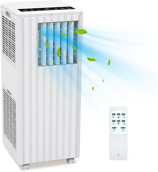 8, 000 BTU Portable Air Conditioner – 3-in-1 Cooling, Dehumidifier & Fan by HOME