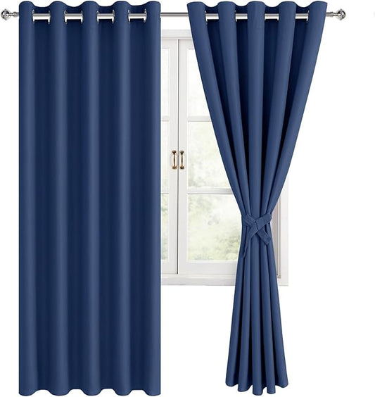 Hiasan Blackout Curtains for Bedroom, 60 x 63 Inches Length by Hiasan