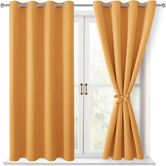 Hiasan Blackout Curtains for Bedroom, 52 x 54 Inches Long by Hiasan