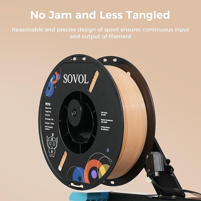 Sovol 3D Printer PETG Filament 1.75mm 1KG, High Precision, Strong Toughness - Image 5