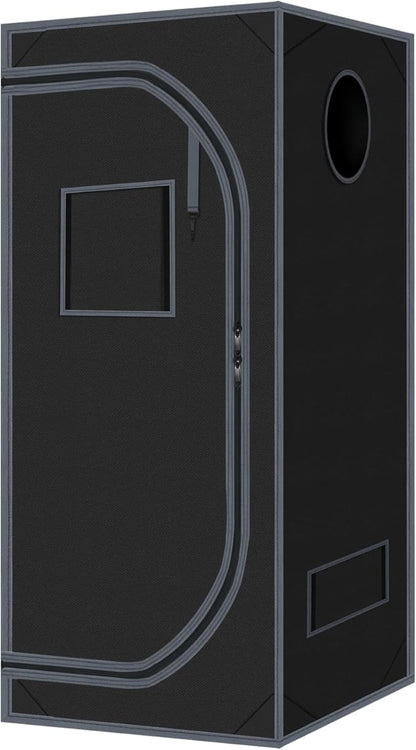 32"x32"x63" Grow Tent for Indoor Plants 600D Mylar Hydroponic High Reflective by Zazzy