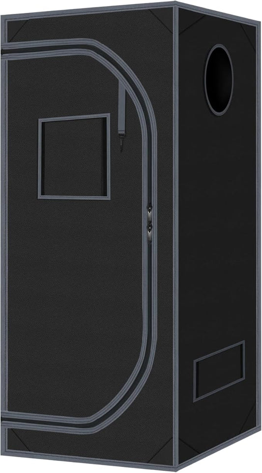 32"x32"x63" Grow Tent for Indoor Plants 600D Mylar Hydroponic High Reflective by Zazzy