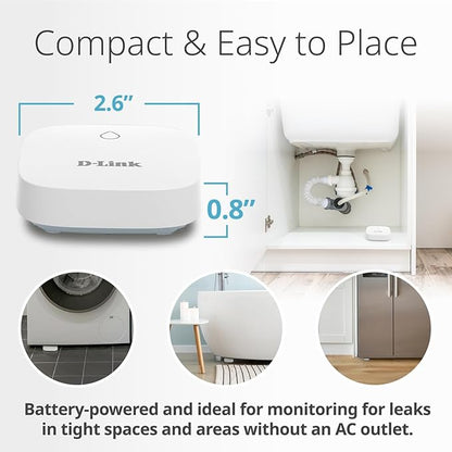 D-Link Add-on Remote Battery-Powered Water Leak Sensing Pod, Long-Range - Image 3