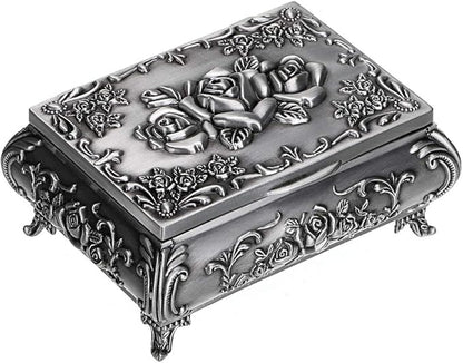 Hipiwe Vintage Metal Jewelry Box Small Trinket Jewelry Storage box by Hipiwe
