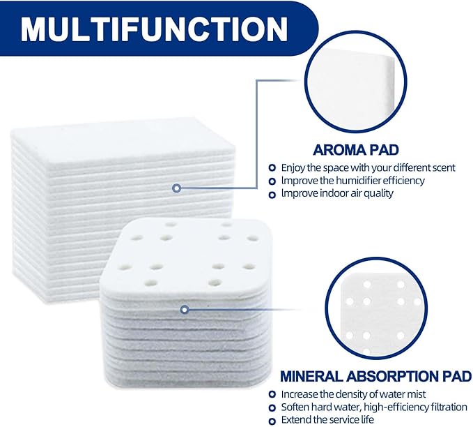 Humidifier Replacement Filters 20 Pack and Replacement Aroma Pads 20 Pack - Image 2