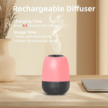 150ML Rechargeable Battery Powered Essential Oil Diffuser, Cordless Portable - Image 2