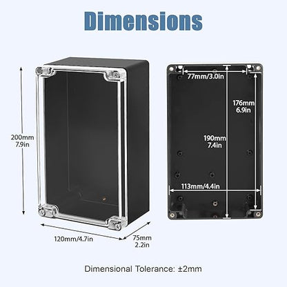 LeMotech Project Box ABS Plastic IP65 Waterproof Dustproof Electrical Junction - Image 2