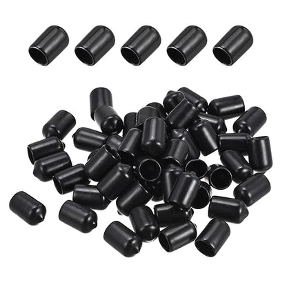 DMiotech 100 Pack 9mm ID Black Screw Thread Protectors Rubber End Caps Bolt by DMiotech