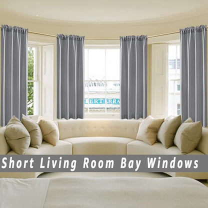 Light Grey Curtains 42 Inch Length - Image 4