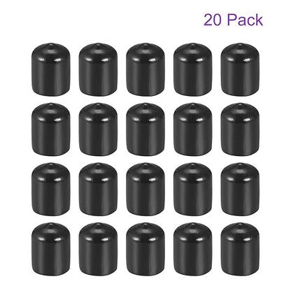 DMiotech 20 Pack 5/8" ID Black Screw Thread Protectors Rubber End Caps Bolt - Image 6