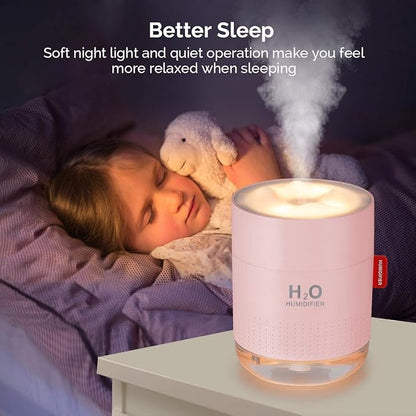 Portable Mini Cool Mist Humidifier, 500ml USB Personal Desktop Humidifier - Image 3