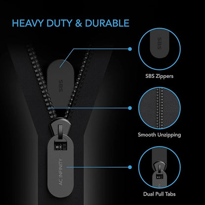 AC Infinity Peel and Stick Zipper 2-Pack, 7 ft. x 3 in. Heavy Duty Dust Barrier - Image 3