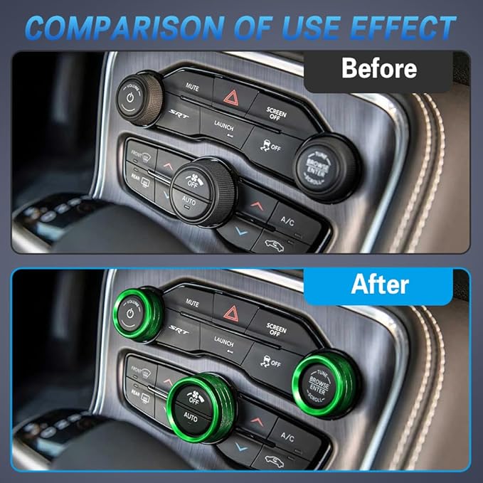 3PCS Air Conditioner Switch Button Knob Cover, Auto Accessories Climate Control - Image 4