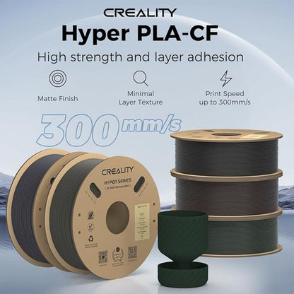 Creality Hyper PLA-CF Filament 1KG Black, Carbon Fiber Filament, 3D Printer - Image 2