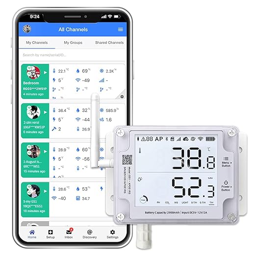 UbiBot GS1-A Smart WiFi Thermometer Hygrometer, IP65 Temperature & Humidity by UbiBot