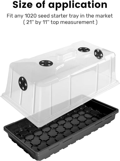 MIXC 10 Pack Humidity Dome 7" Tall Extra Strength, 1020 Growing Trays Cover - Image 3