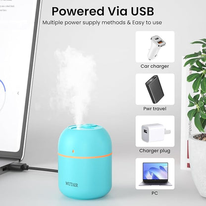 Portable Small Humidifier, WUTAER USB Personal Desktop Humidifier - Image 5