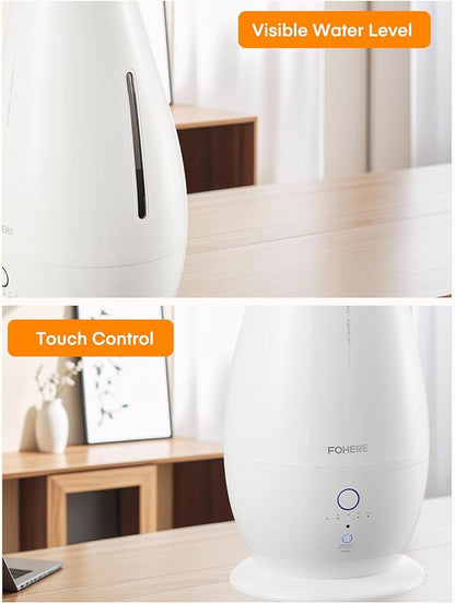 FOHERE Humidifiers for Bedroom Large Room, 5L Cool Mist Quiet Humidifier 48H - Image 6