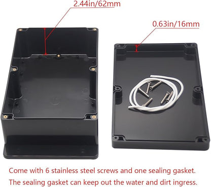 Project Box ABS Plastic Black Electrical Boxes IP65 Waterproof DIY Electronic - Image 4