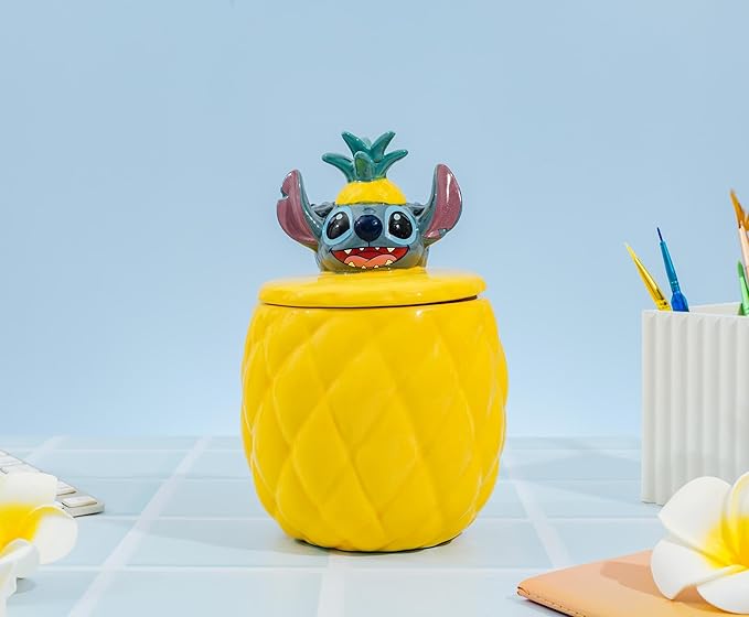 Silver Buffalo Disney Lilo and Stitch Pineapple Tropical 3D Sculpted Ceramic - Image 2