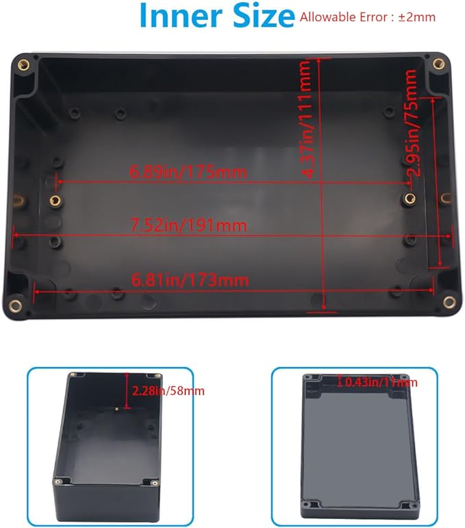 Project Box ABS Black Electrical Boxes IP67 Outdoor Waterproof box Electronic - Image 5