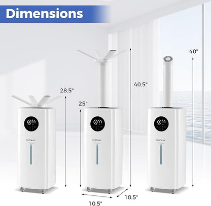 COSTWAY 21L/5Gal Humidifier for Large Room, Top Fill Whole House Humidifier - Image 9