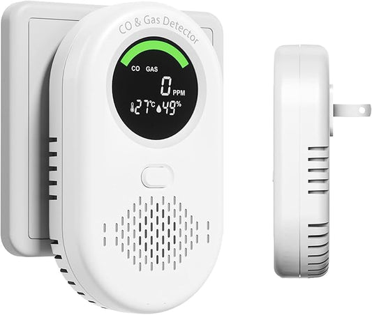 Carbon Monoxide & Natural Gas Detector, 4-in-1 Plug-in by zealme