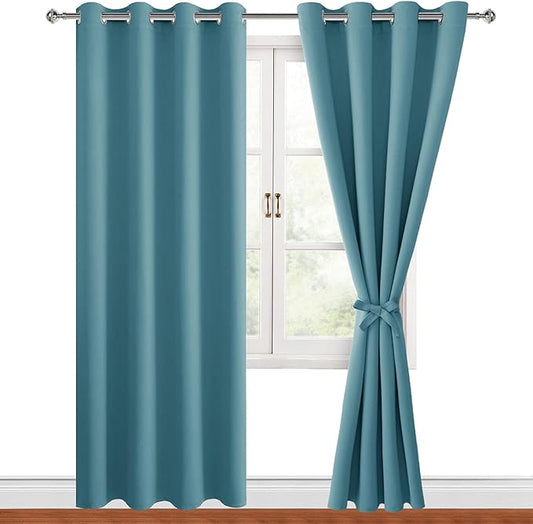 Hiasan Blackout Curtains for Bedroom, 52 x 84 Inches Long by Hiasan