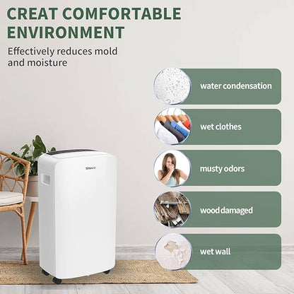 Shinco 40 Pints Dehumidifier for Home and Basements, 2000 Sq.Ft Dehumidifiers - Image 6