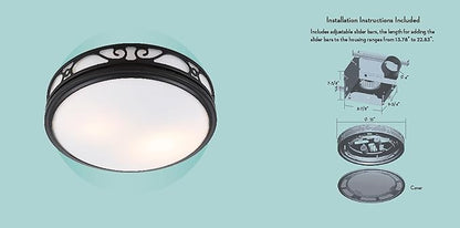 Good Housekeeping Roman Decorative 110 CFM 3.0 Sones Bathroom Ventilation - Image 4