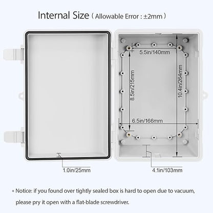Junction Box ABS Plastic IP65 Waterproof Dustproof Universal Electrical - Image 4