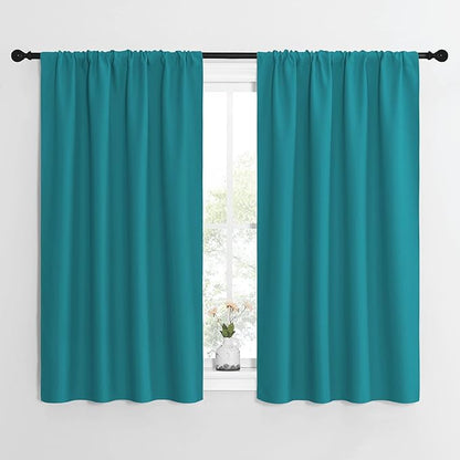 NICETOWN Peacock Blue Blackout Curtains Panels by NICETOWN