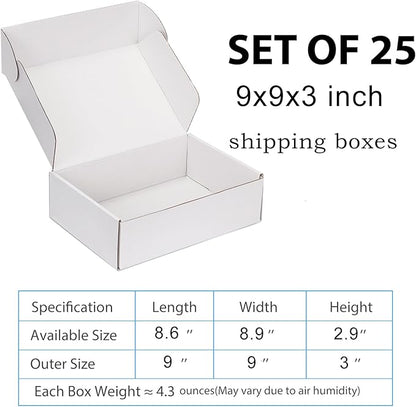 Small Shipping Boxes 9x9x3 Inch - Image 2