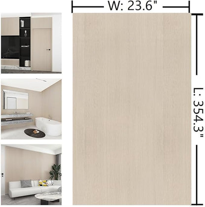 Cream Wood Contact Paper 24"x354" Faux Wood Wallpaper Peel and Stick Wood Grain - Image 7