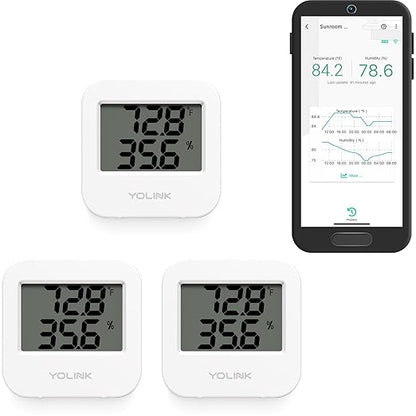 YoLink Smart Wireless Temperature & Humidity Sensor, Wide Temp Range by YoLink