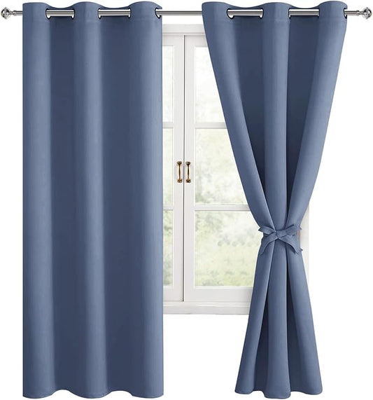 Hiasan Blackout Curtains for Bedroom, 38 x 63 Inches Length by Hiasan