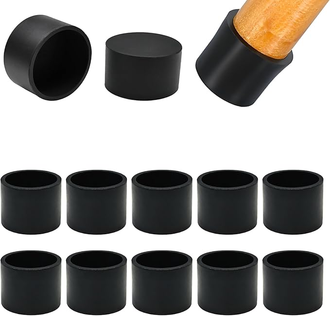 1" Silicone Chair Leg Floor Protectors, Rubber Chair Leg Caps, Non-Slip by EASYEAH