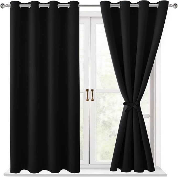 Hiasan Blackout Curtains for Bedroom, 52 x 54 Inches Long by Hiasan