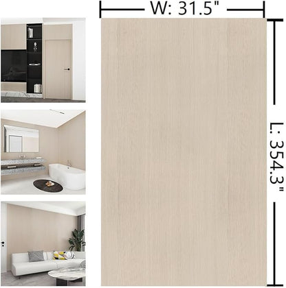 31"x354" Beige Wood Wallpaper Peel and Stick Modern Faux Wood Contact Paper - Image 7